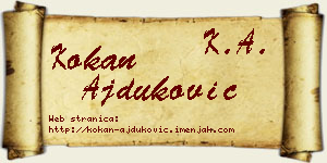 Kokan Ajduković vizit kartica